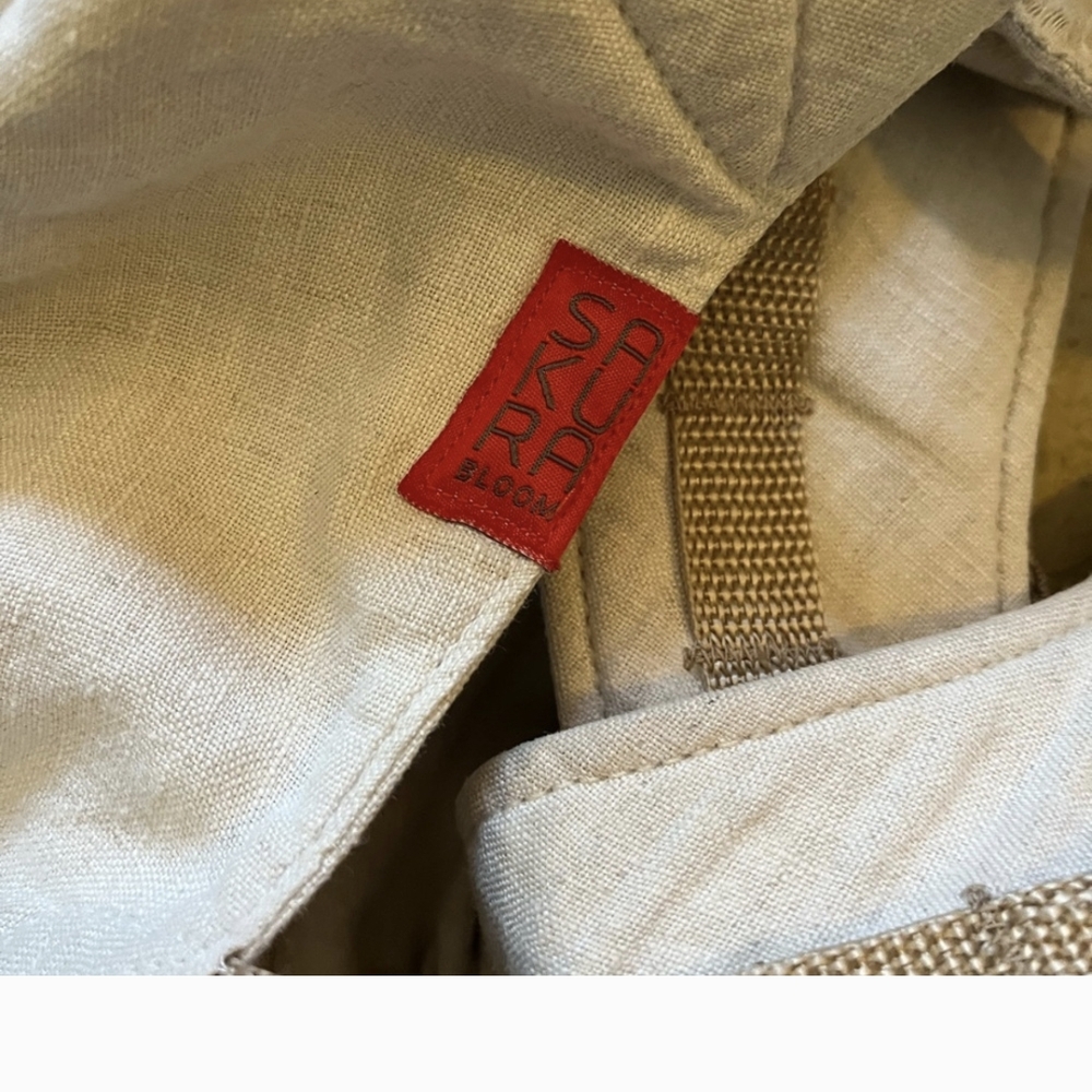 Sakura Beige Canvas Bag